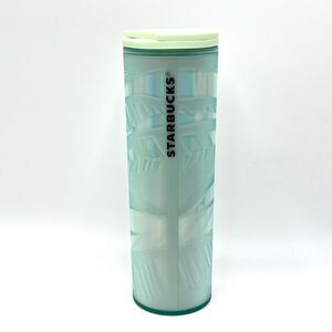 NEW Starbucks LIMITED EDITION Mint Green‎ Ribbon Swirl 16 OZ Insulated Tumbler